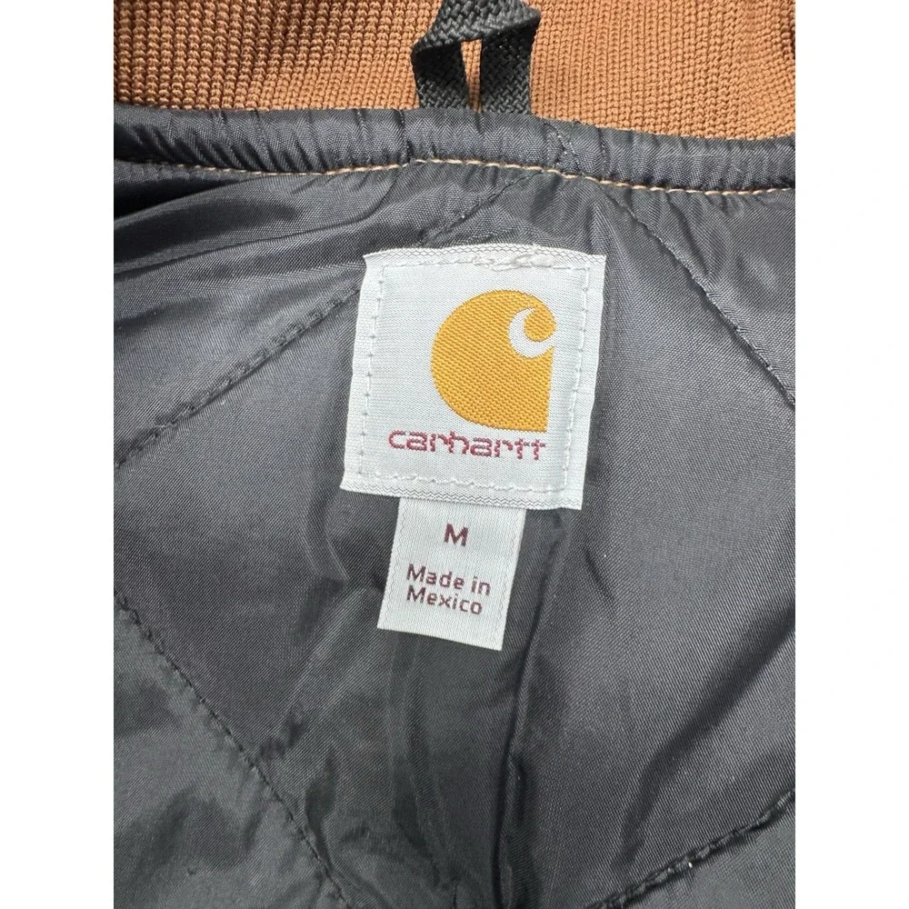 Carhartt Canvas Vest Mens Medium Brown Firm Insulated Work Quilted V01-BRN NWT